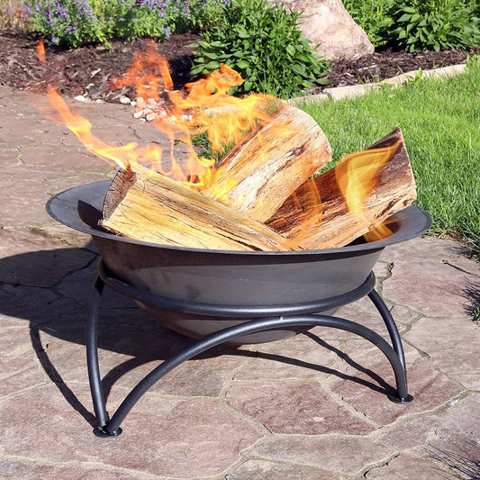 Wood Burning Small Cast Iron Fire Pit Bowl 23.5 inch