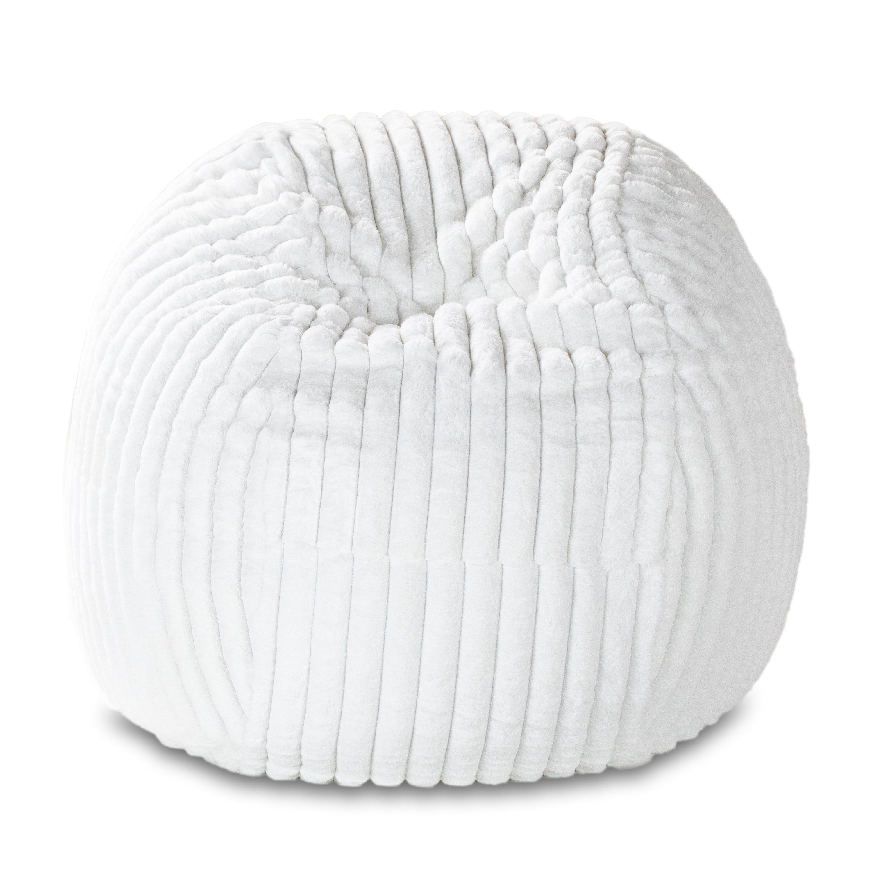 Luxe Faux Fur Bean Bag Chair -Striped