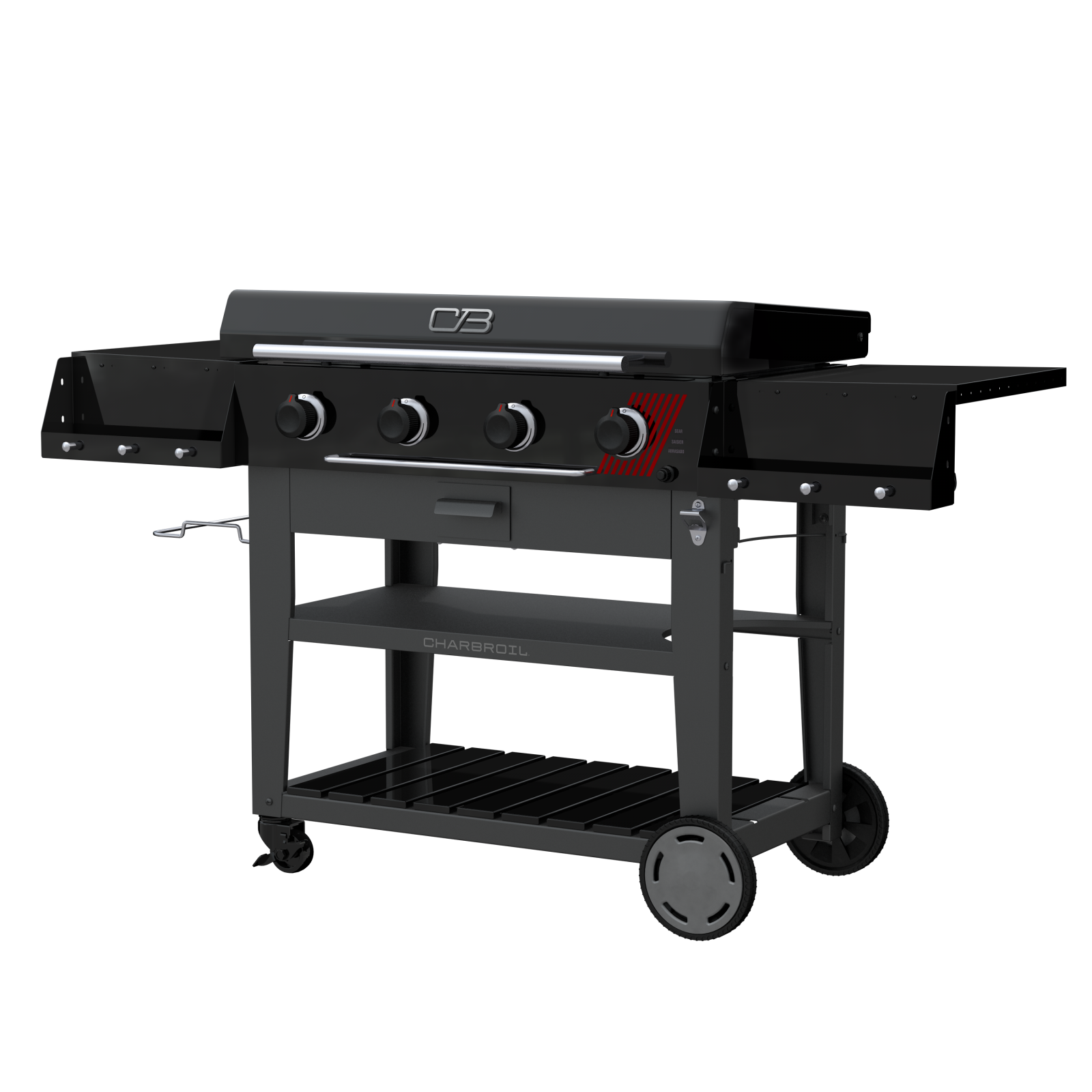 Performance Series™ 36" Deluxe Propane Gas Griddle with Cart – 4 Burner Flat Top Grill