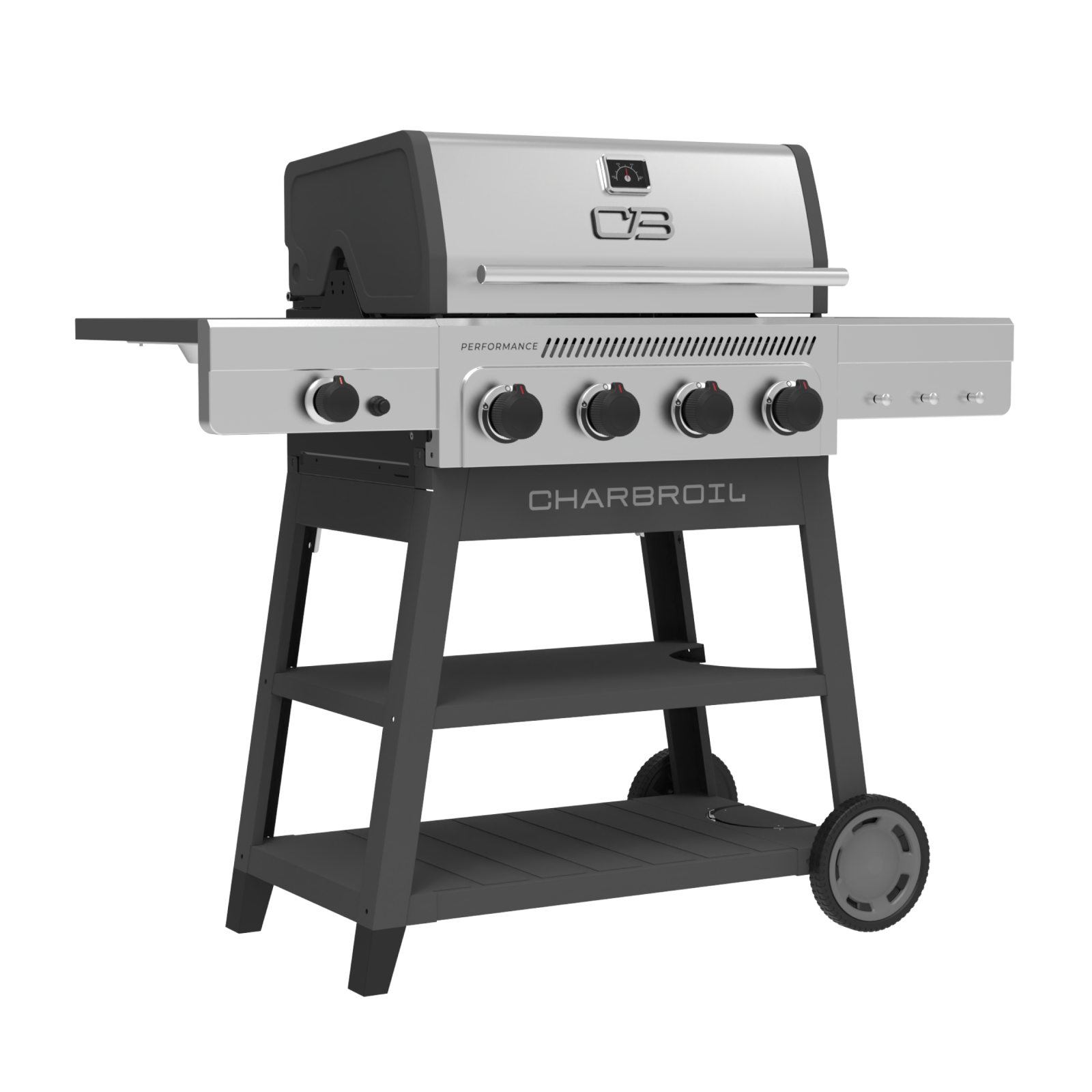 FlavorMax™ 4 Burner Cart Gas Grill with Side Burner