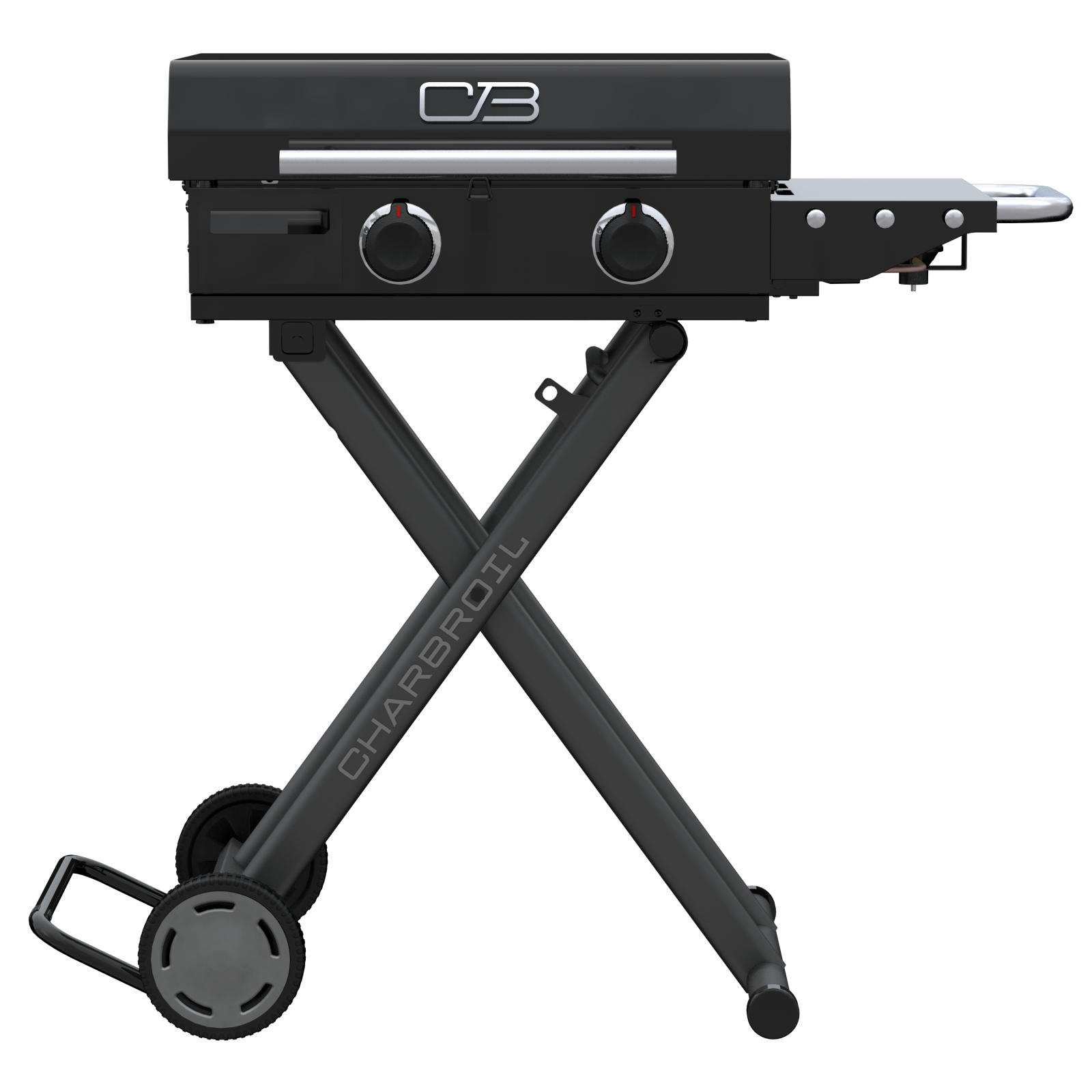 22" Folding Cart 2 Burner Portable Propane Gas Griddle