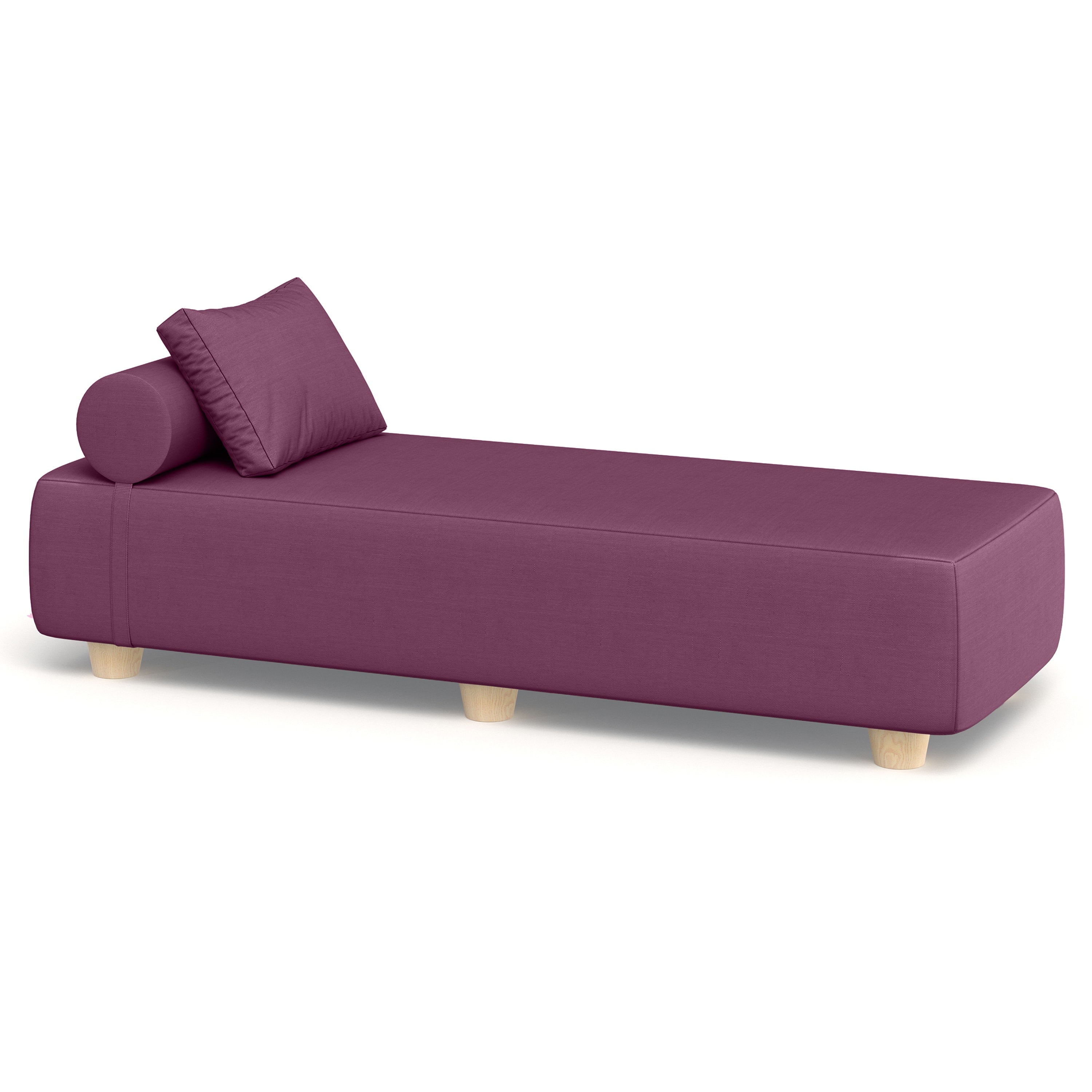 Alvy Outdoor Sun Lounger with Hevea Wood Feet