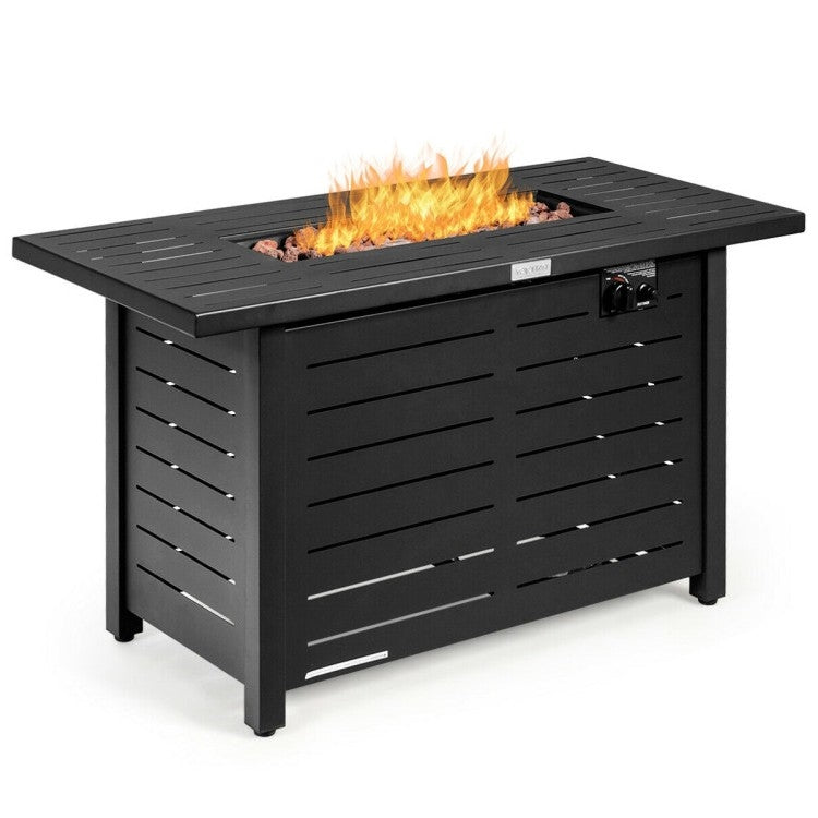 Rectangular Portable LP Gas Propane Fire Pit Table