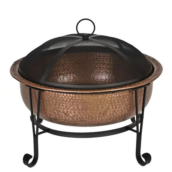 Hammered Copper Fire Pit 26-Inch