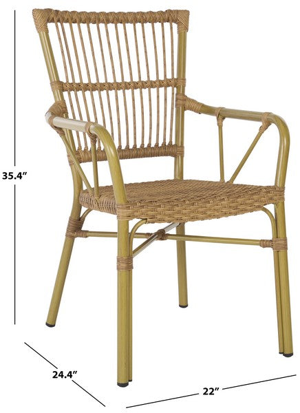 Bora Armchair Set of 2 – Aluminum & PE Rattan Outdoor Chairs