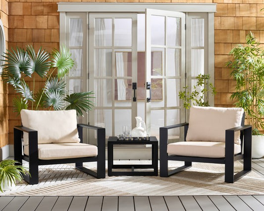 Fash 3 Piece Outdoor Living Set – Minimalist Comfort, Modern Charm