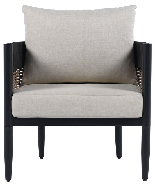 Harrison Outdoor Chair Set of 2 – Steel & Rope Patio Chairs with Cushions