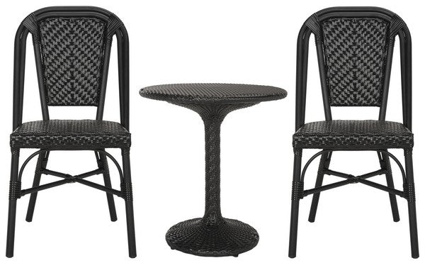 Daria 3-Piece Outdoor Bistro Set – PE Wicker Chairs & Table