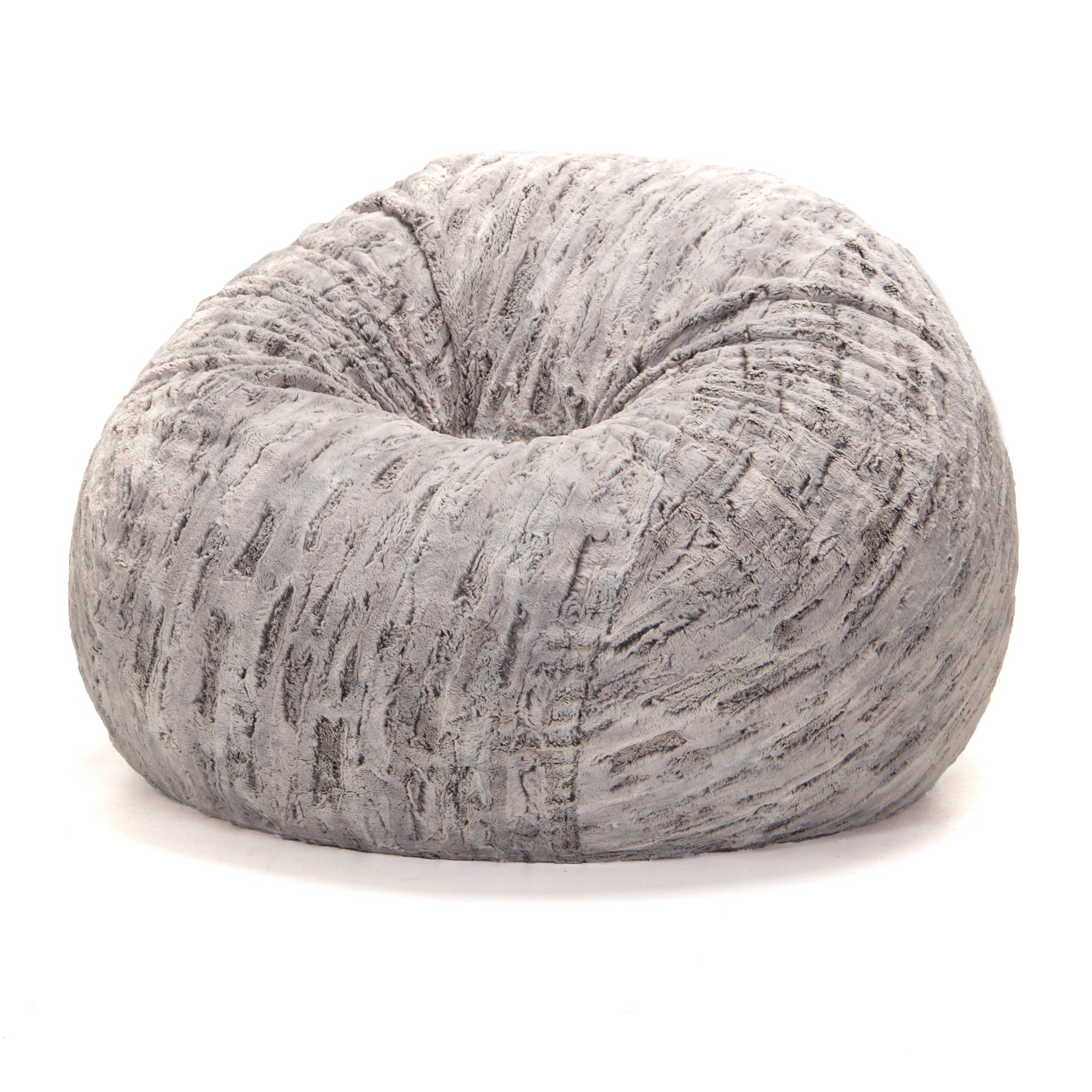 Premium Faux Fur Round Bean Bag