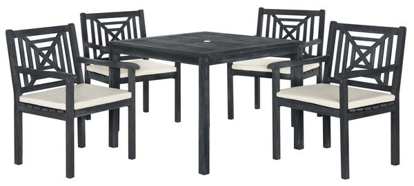 Del Mar 5-Piece Outdoor Dining Set – Acacia Wood with Weather-Resistant Cushions