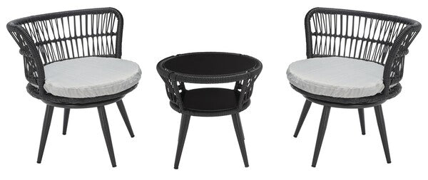 Kyomi 3 Piece Lounge Set – Light, Airy Comfort for Any Outdoor Space