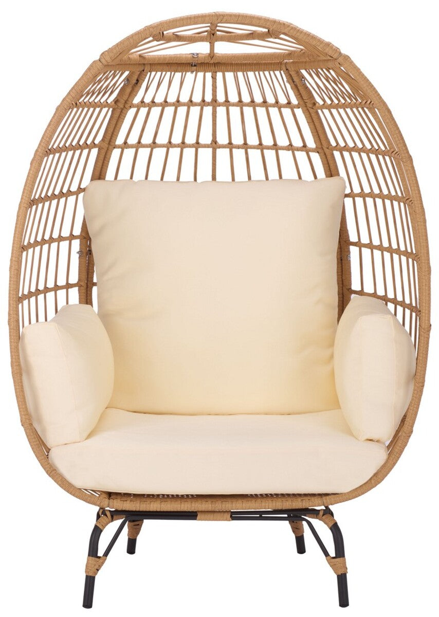 Emmett Egg Chair – Sculptural PE Rattan Outdoor Lounge Chair