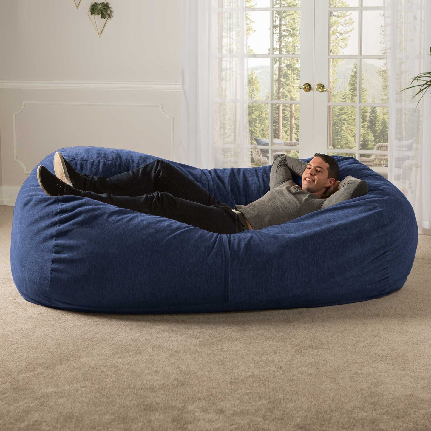 Premium Chenille Giant Bean Bag Sofa