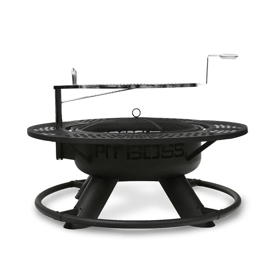 Pit Boss Cowboy 2-in-1 Outdoor Wood Fire Pit with Swivel Cooking Grate