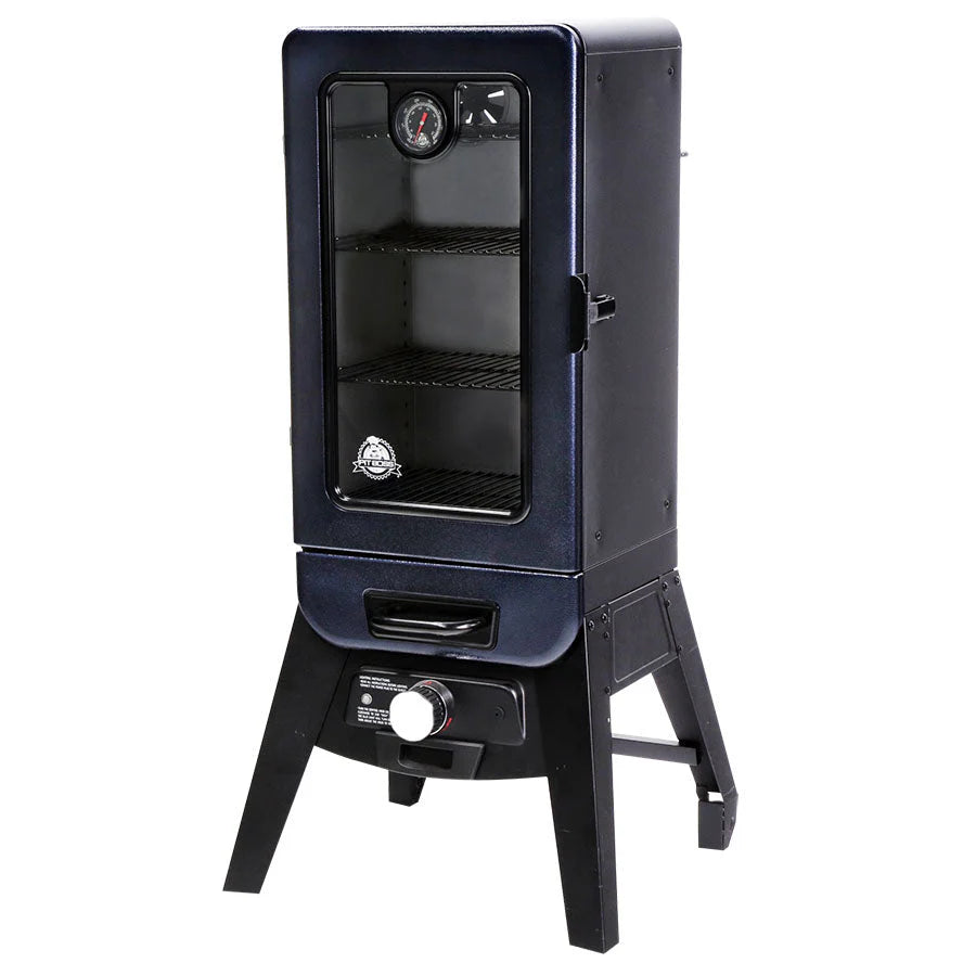 Pit Boss 3-Series Analog Vertical Smoker – Blue Hammertone