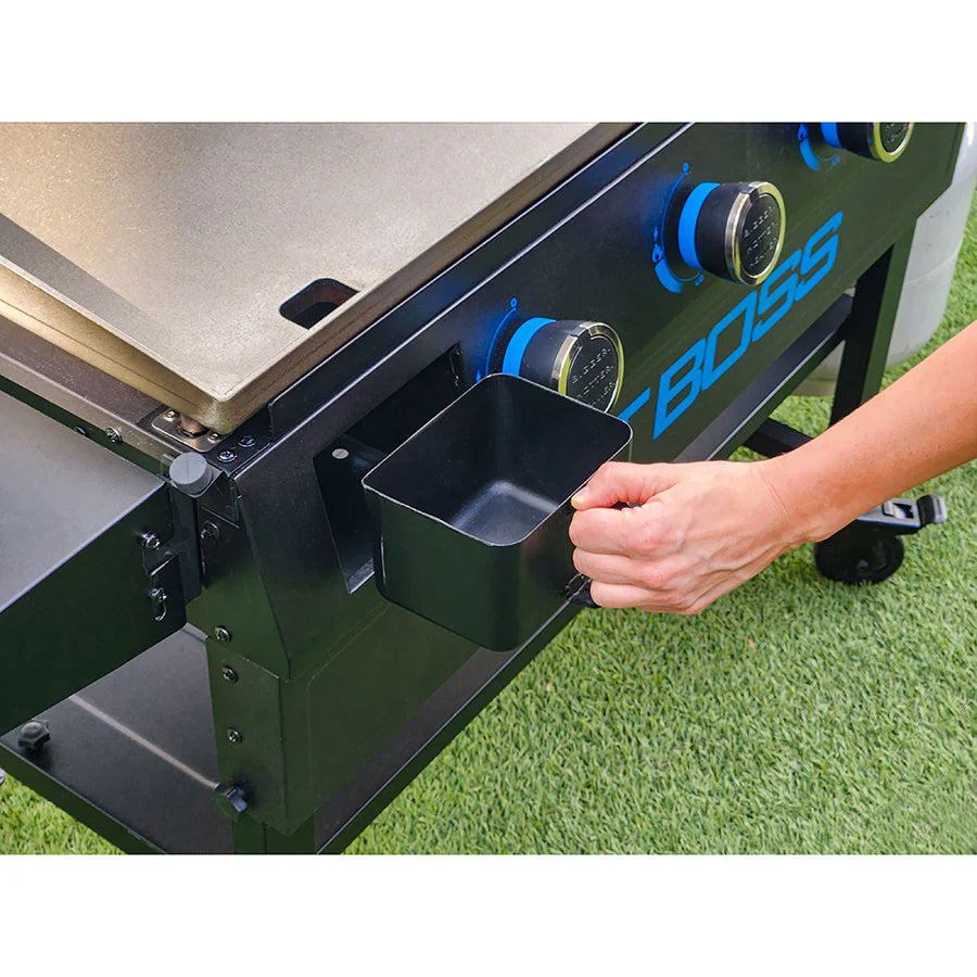 Pit Boss 4-Burner Deluxe Griddle With Side Shelves + Lid - PB4BGD1