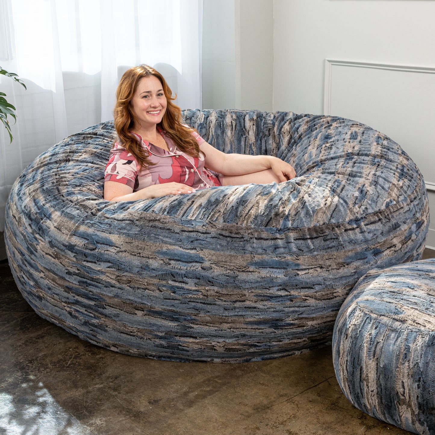 Luxe Faux Fur Giant Bean Bag Chair