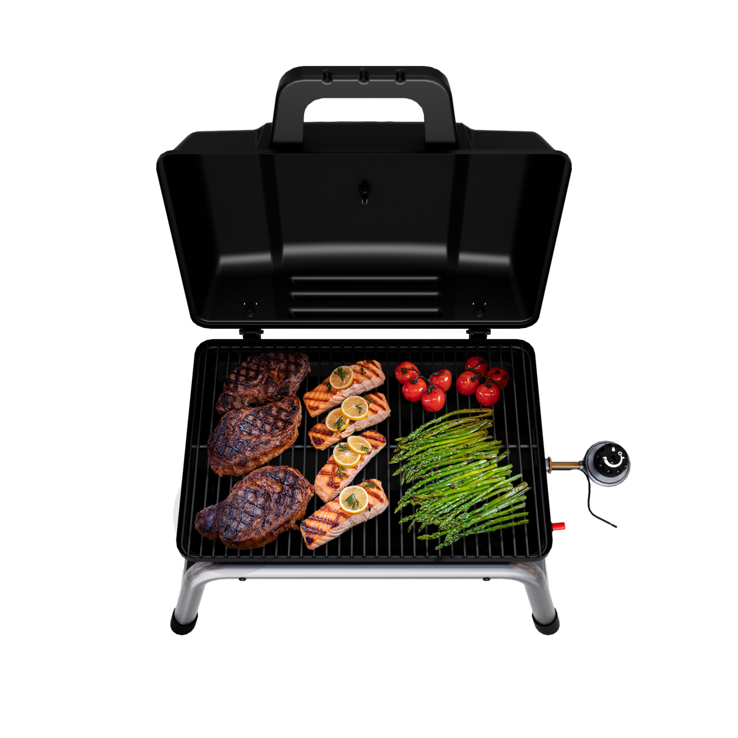 1-Burner Portable Propane Gas Grill – Black