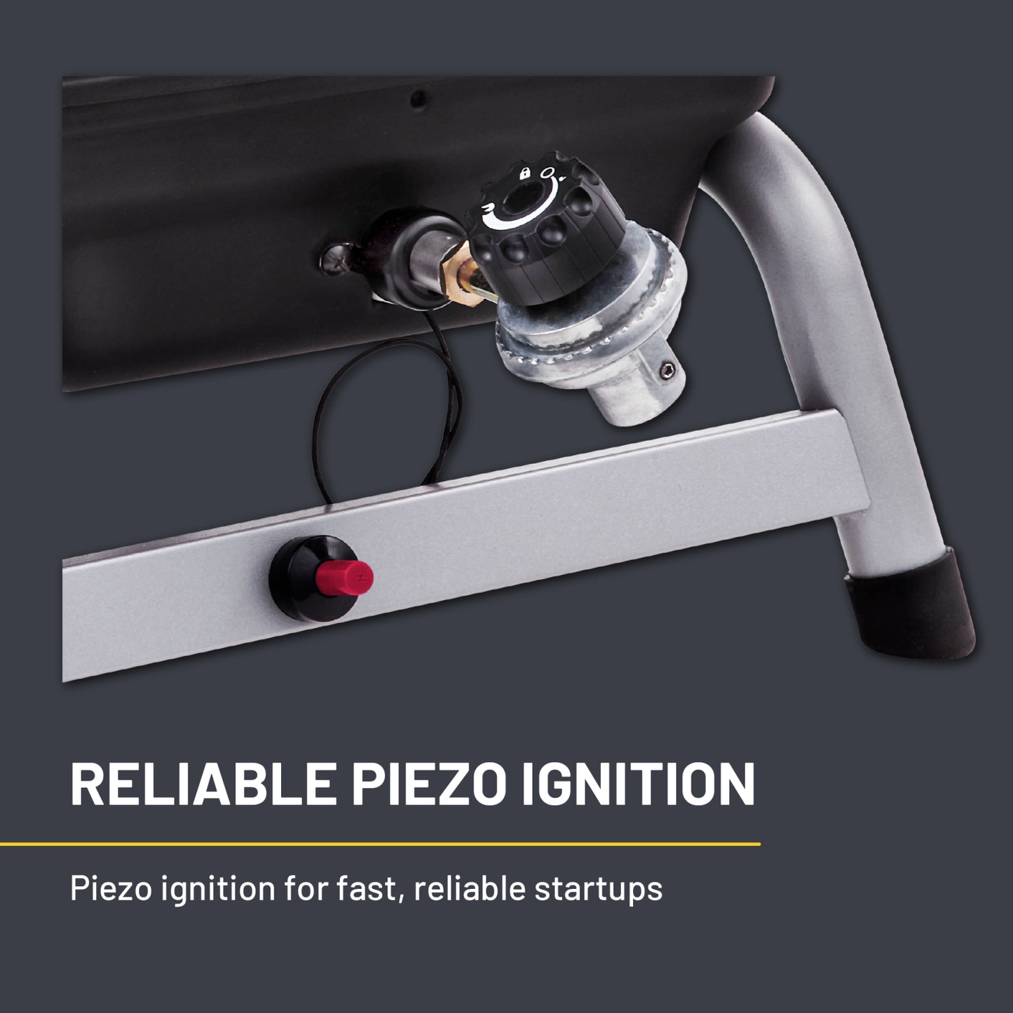 1-Burner Portable Propane Gas Grill – Black