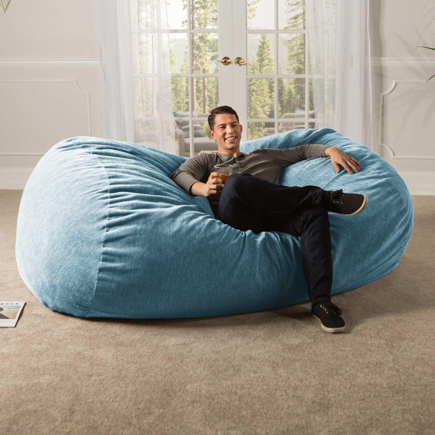 Premium Chenille Giant Bean Bag Sofa