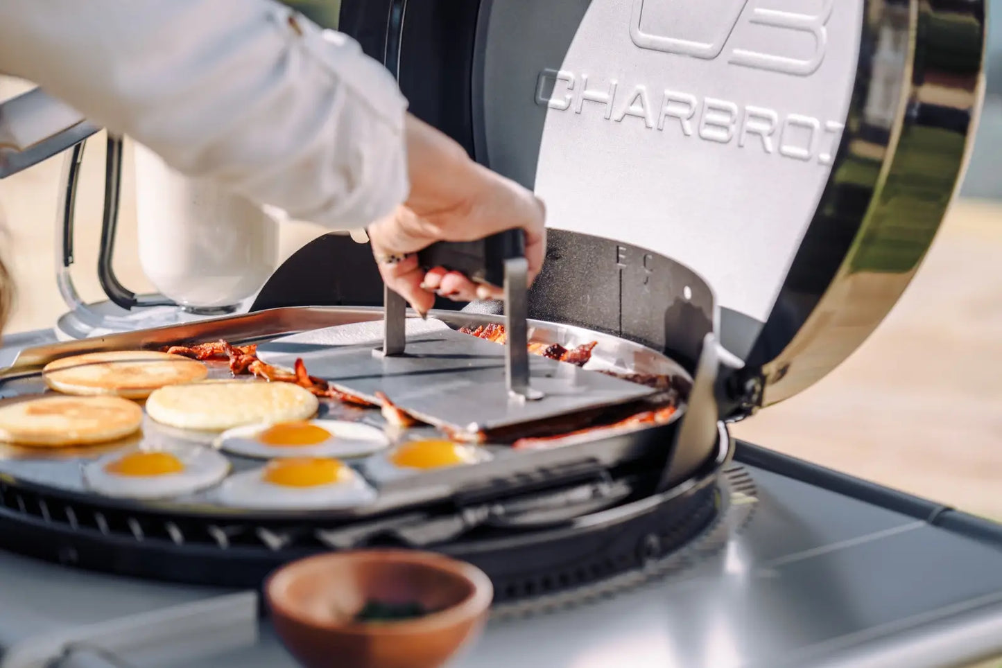 Bistro Pro™ Electric Grill & Griddle + Charcoal Mode