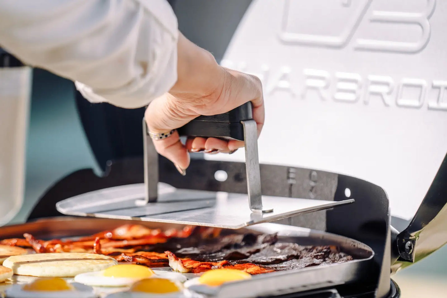 Bistro Pro™ Electric Grill & Griddle + Charcoal Mode
