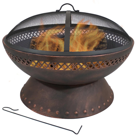 Copper Chalice Steel Fire Pit 25 Inch