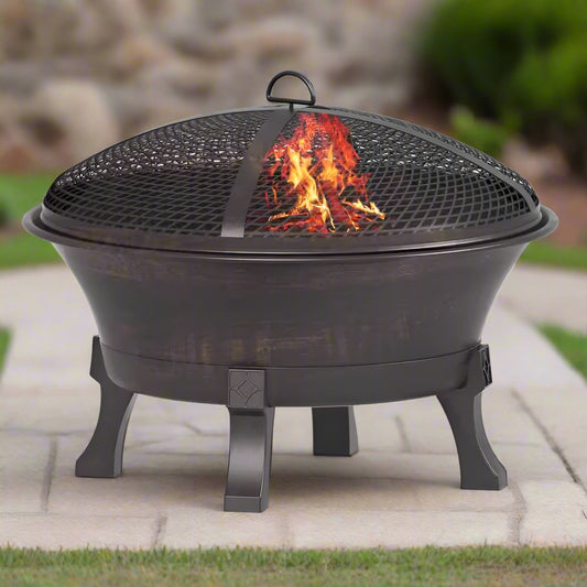 Outdoor Cast Iron Fire Pit 26 inch