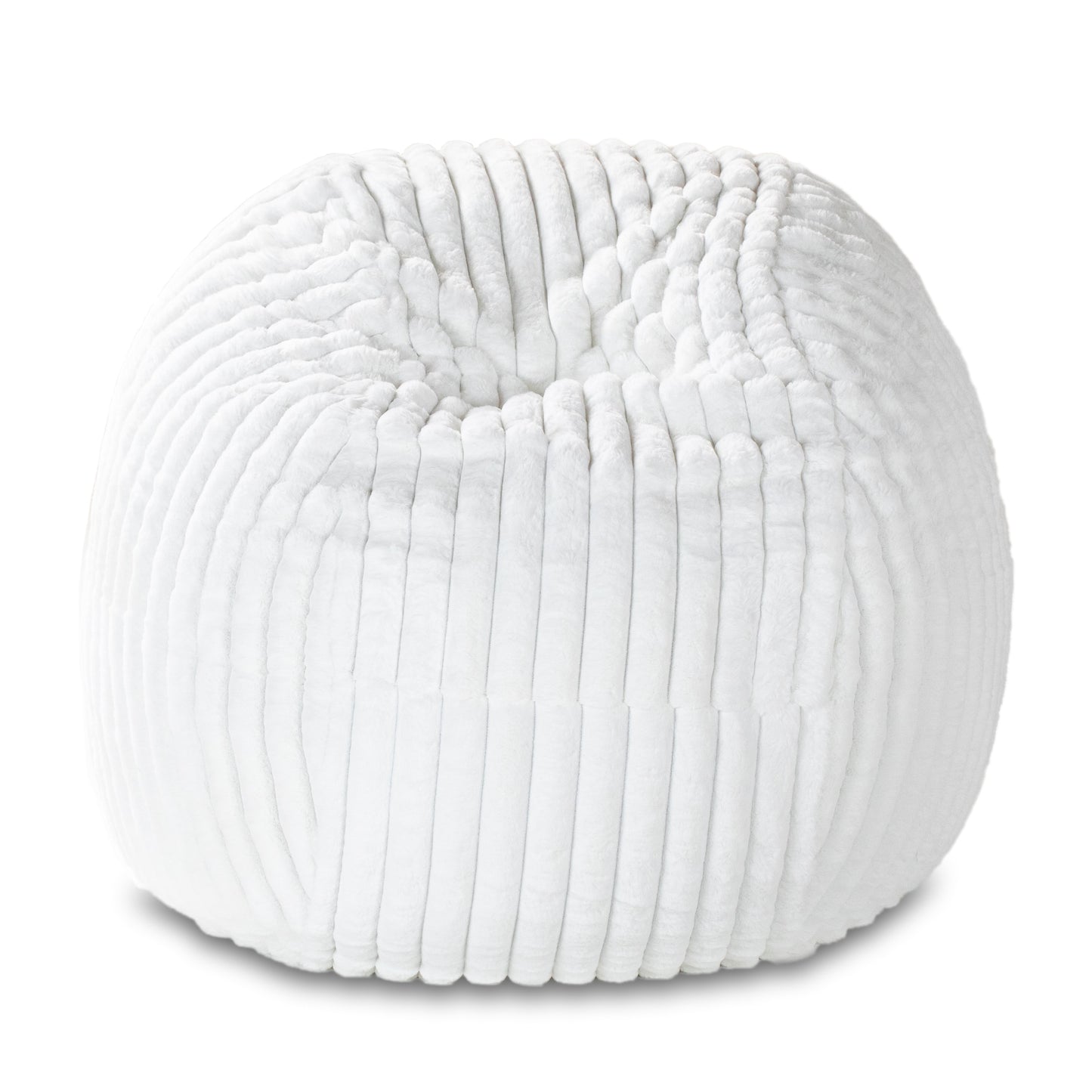 Luxe Faux Fur Bean Bag Chair -Striped