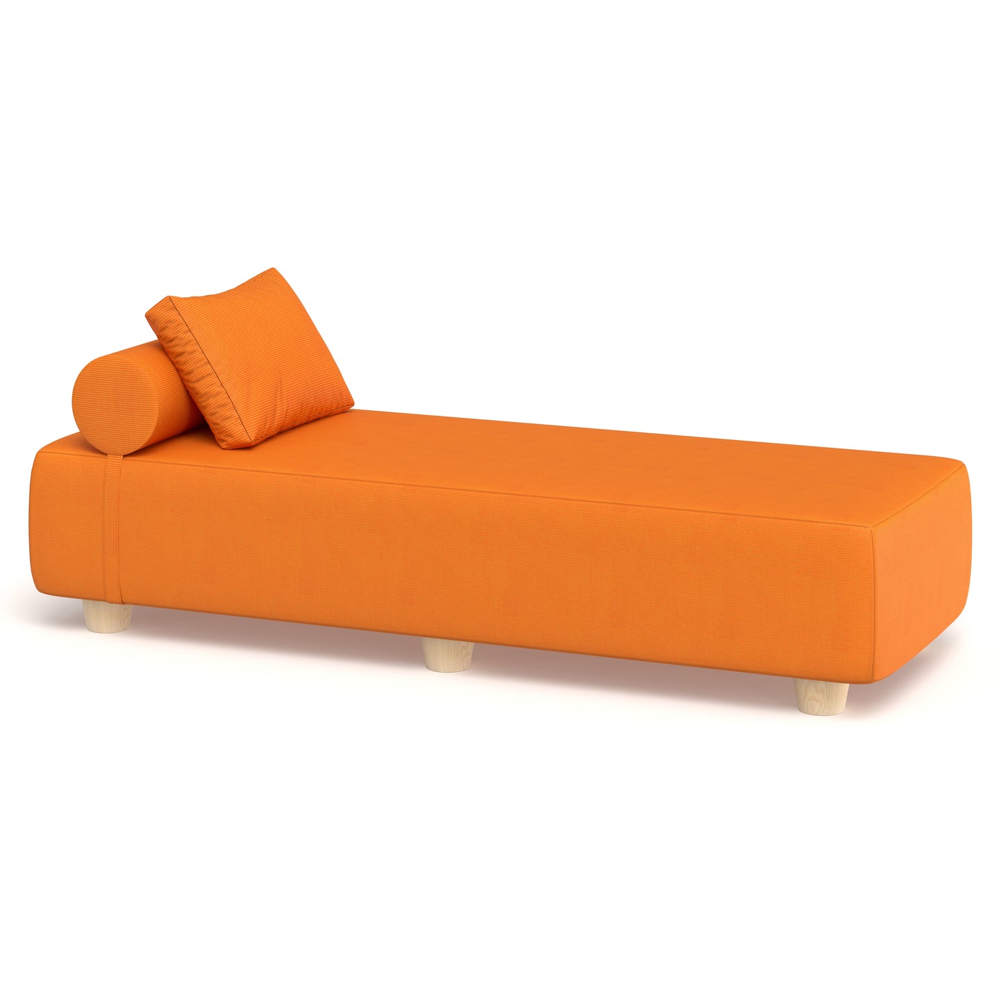 Alvy Outdoor Sun Lounger with Hevea Wood Feet