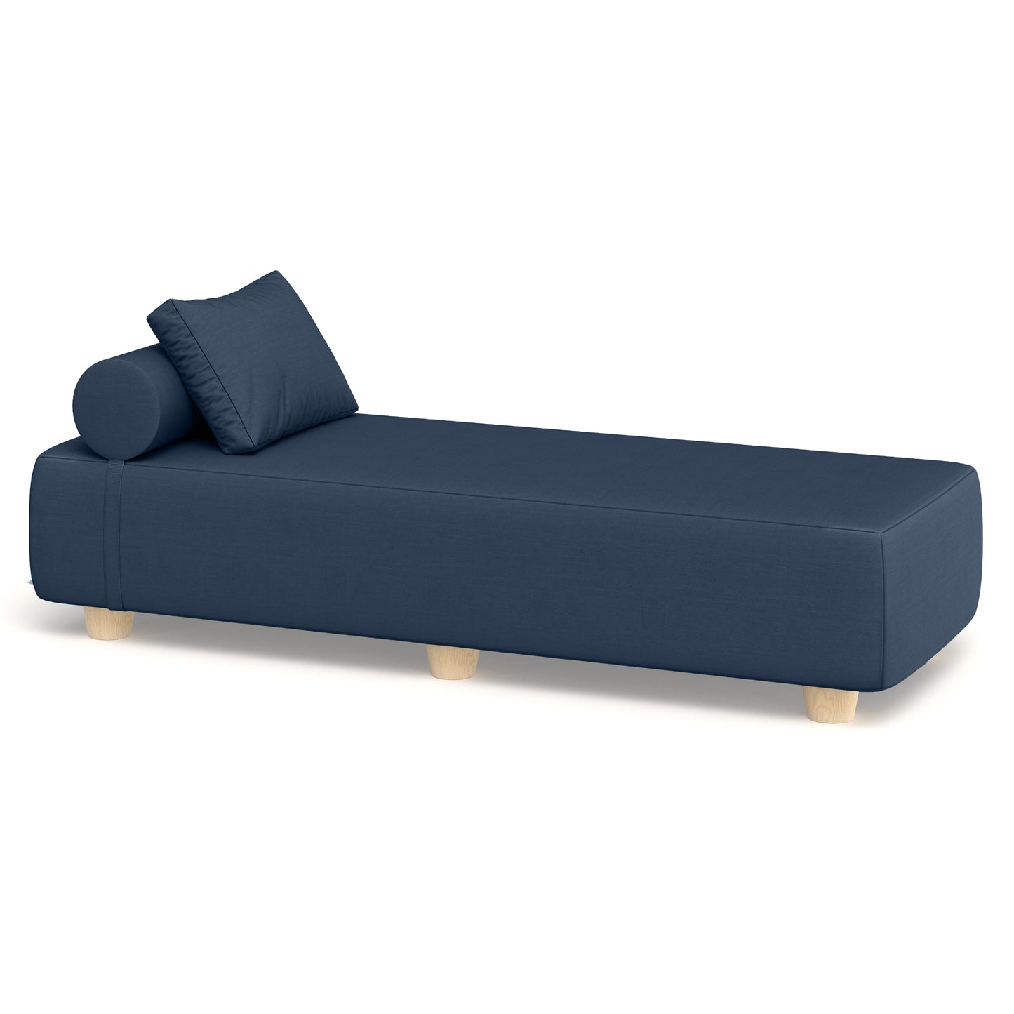 Alvy Outdoor Sun Lounger with Hevea Wood Feet