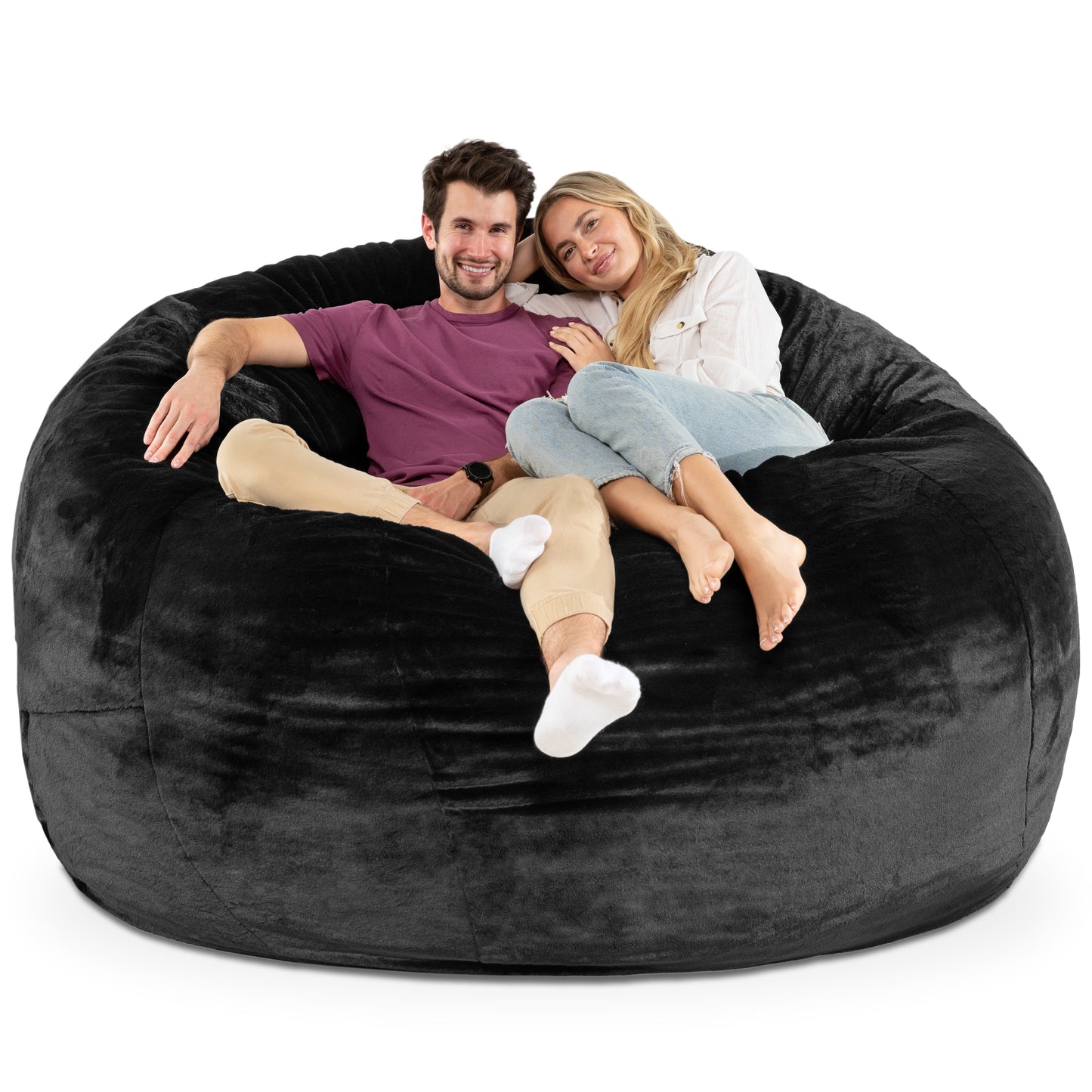 Premium Faux Rabbit Fur Giant Bean Bag Chair