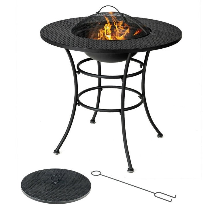 4-in-1 Fire Pit - Grill, BBQ, Ice Bucket & Dining Table