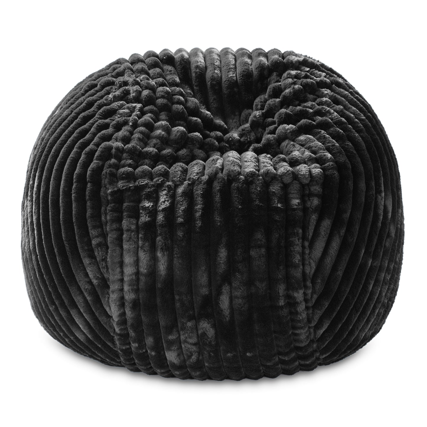 Luxe Faux Fur Bean Bag Chair -Striped