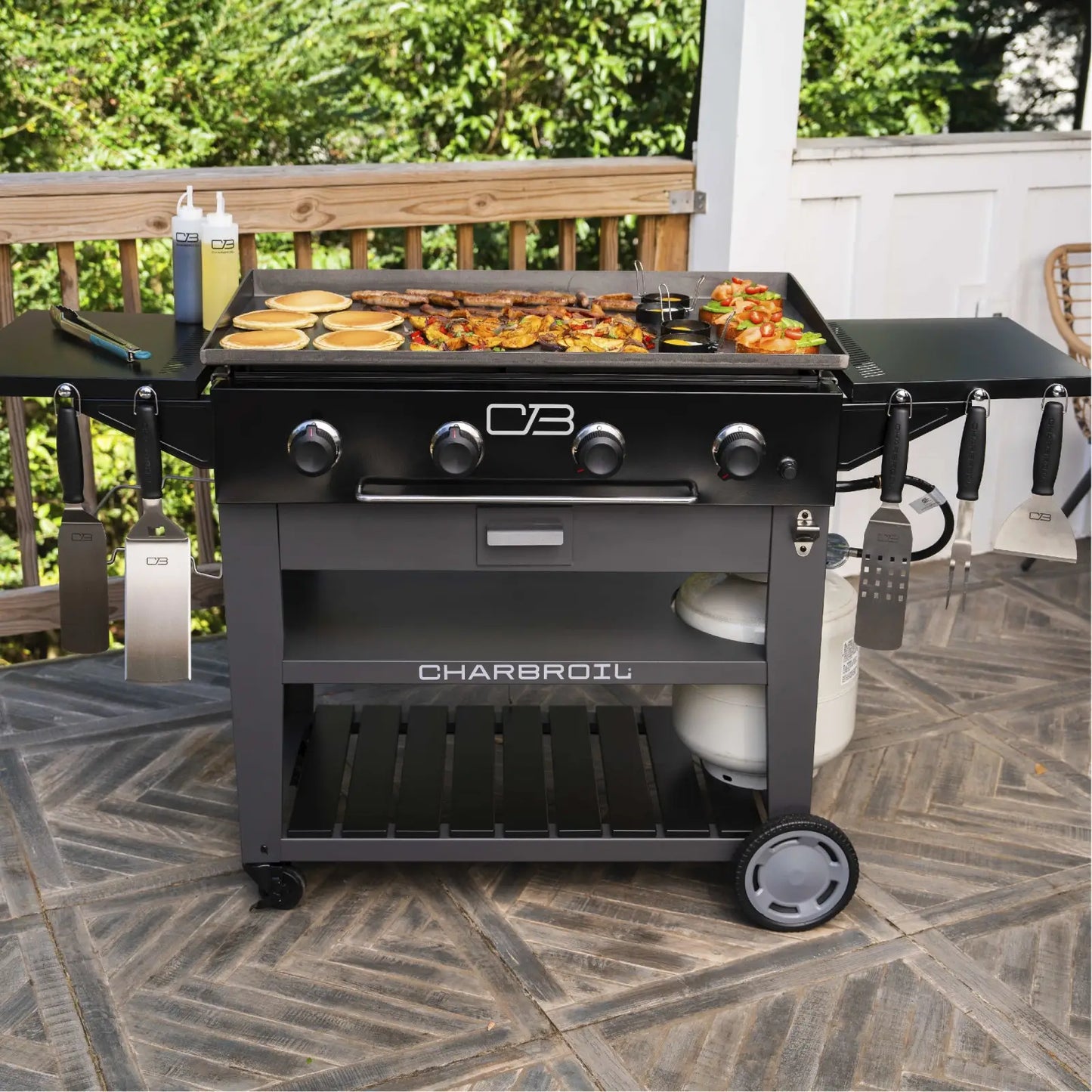Performance Series™ 36" Propane Gas Griddle with Cart – 4 Burner Flat Top Grill