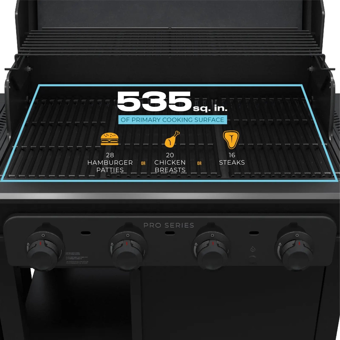 Pro Series™ 4-Burner Gas Grill with Side Burner