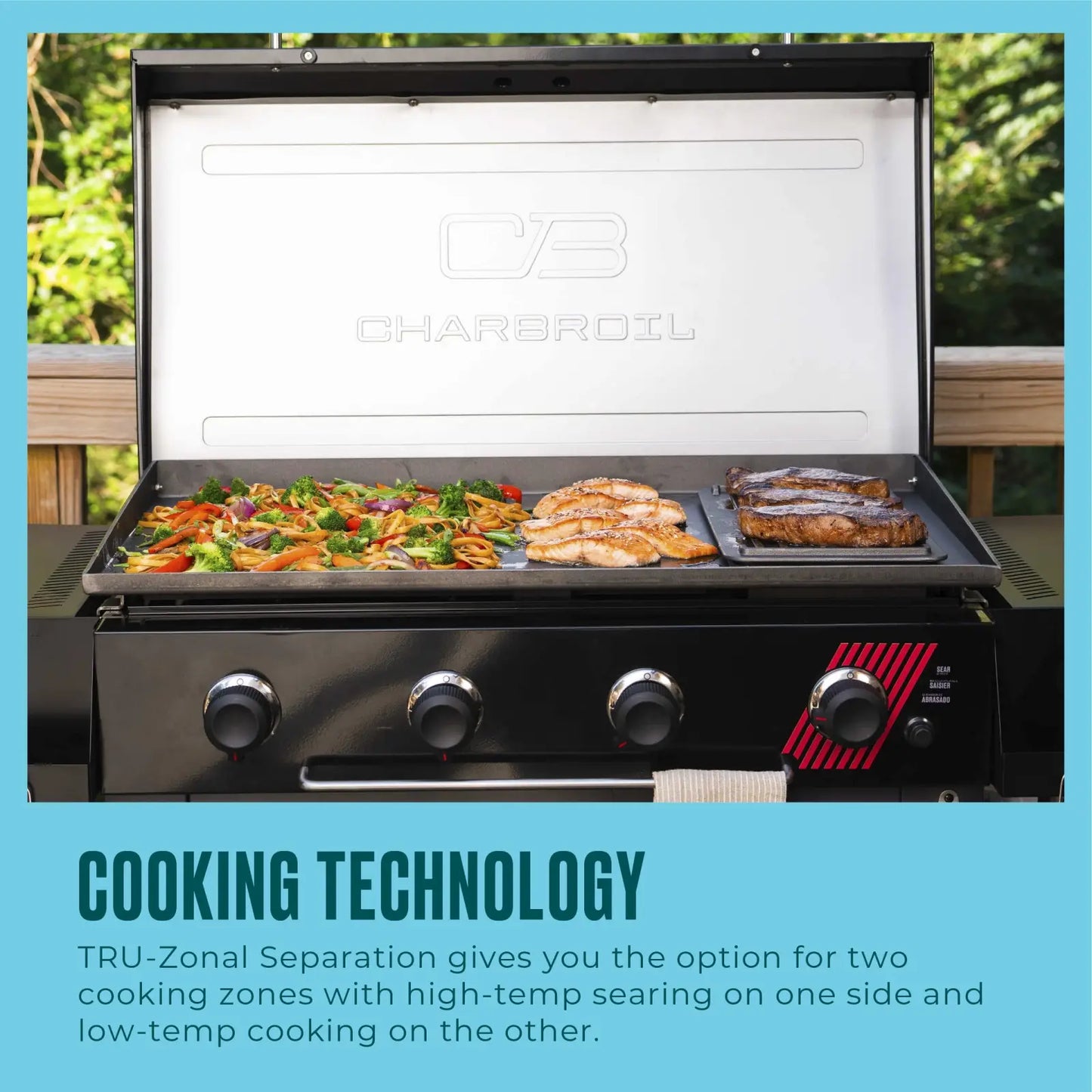 Performance Series™ 36" Deluxe Propane Gas Griddle with Cart – 4 Burner Flat Top Grill