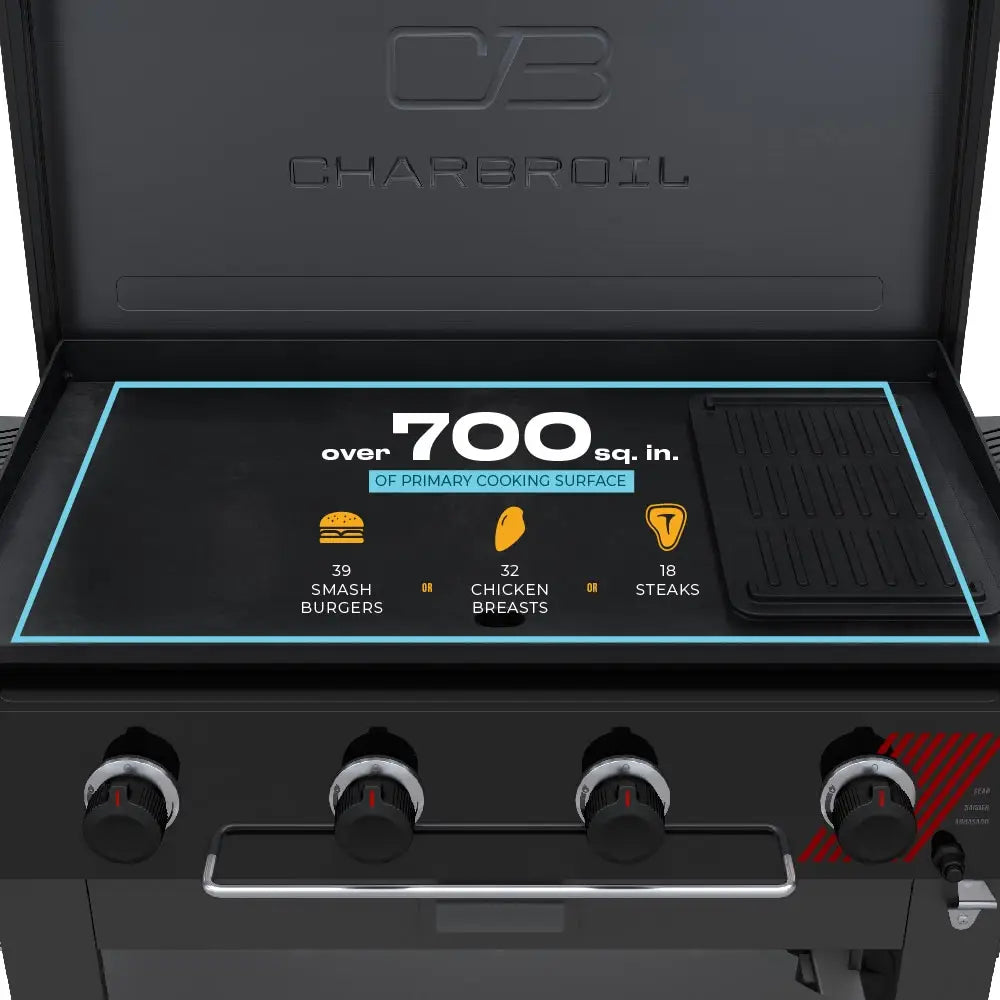 Performance Series™ 36" Deluxe Propane Gas Griddle with Cart – 4 Burner Flat Top Grill