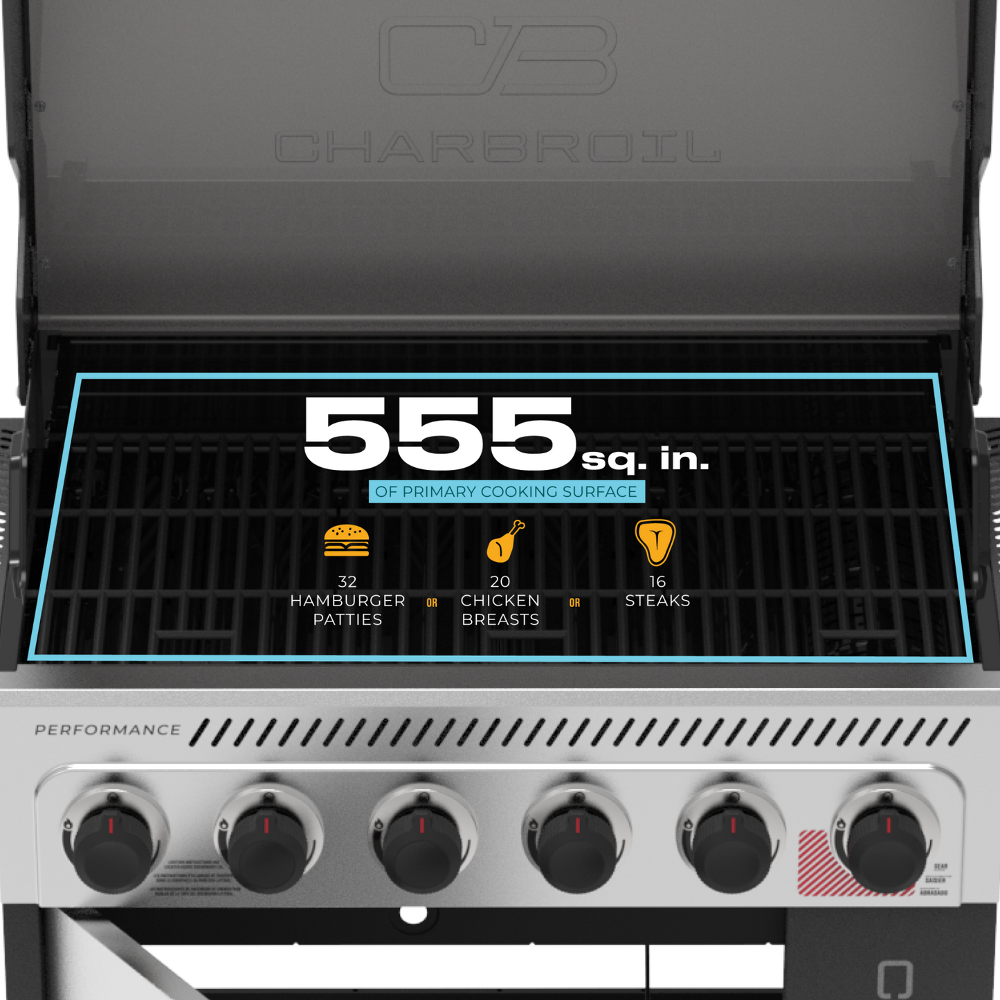 FlavorMax™ 6 Burner Gas Grill with Sear Burner and Side Burner