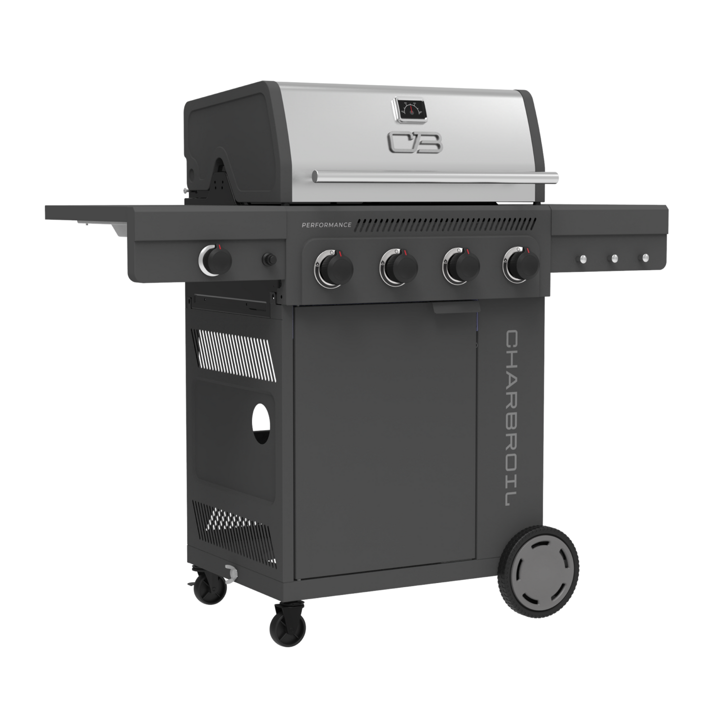 FlavorMax™ 4 Burner Gas Grill Cabinet with Side Burner