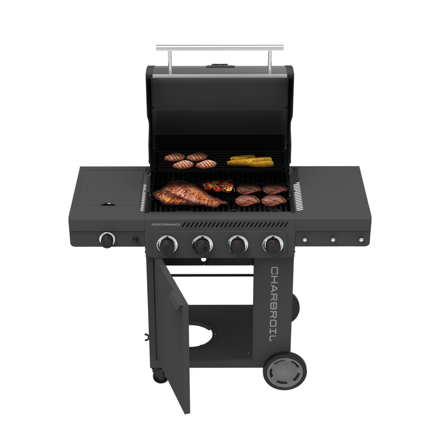 FlavorMax™ 4 Burner Gas Grill Cabinet with Side Burner