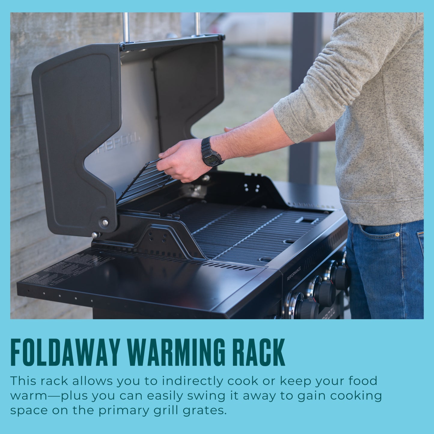 FlavorMax™ 4 Burner Cart Gas Grill – w/ SS Knobs and Handles