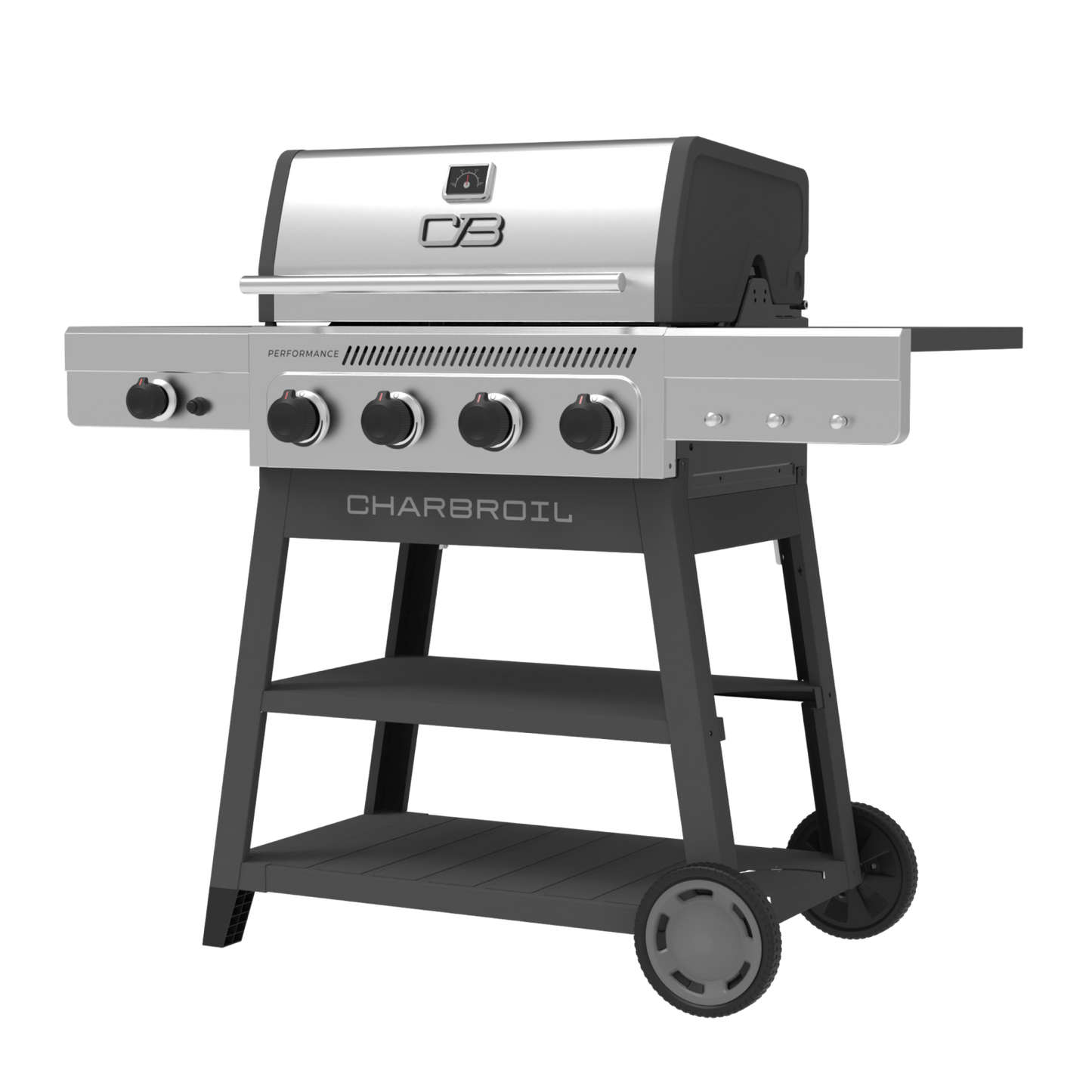 FlavorMax™ 4 Burner Cart Gas Grill with Side Burner
