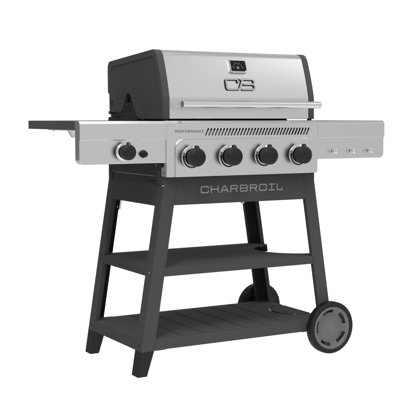 FlavorMax™ 4 Burner Cart Gas Grill with Side Burner
