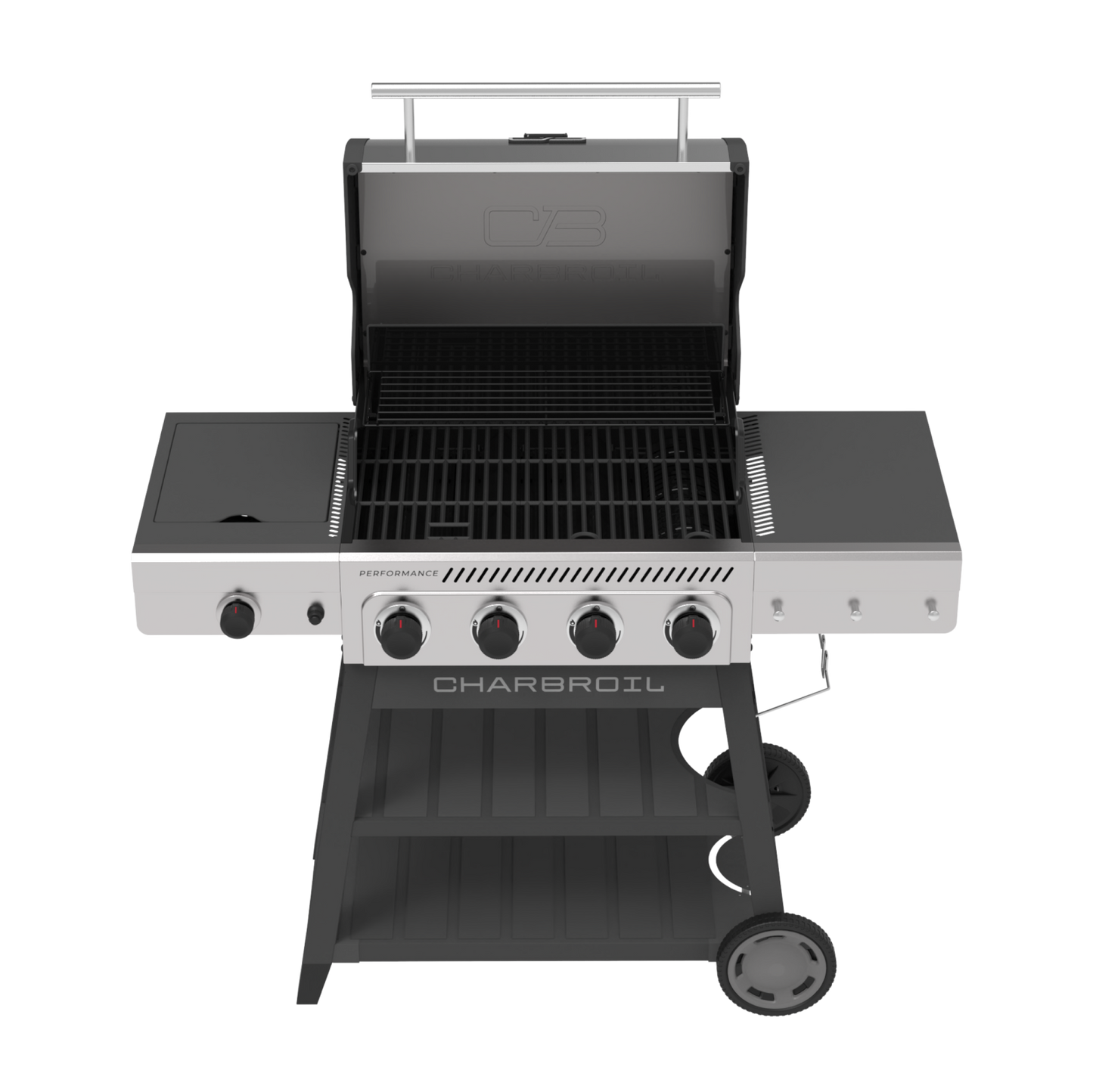 FlavorMax™ 4 Burner Cart Gas Grill with Side Burner
