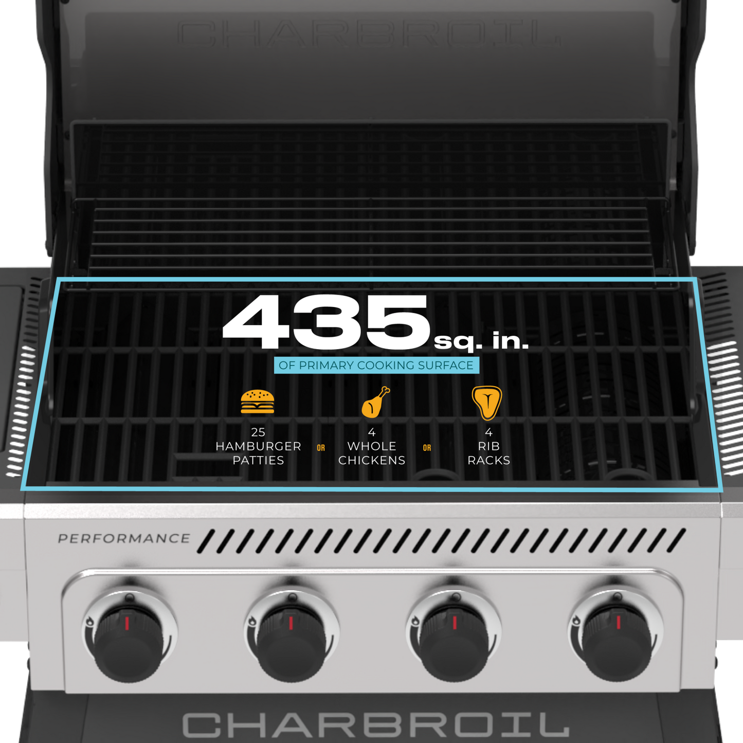 FlavorMax™ 4 Burner Cart Gas Grill with Side Burner