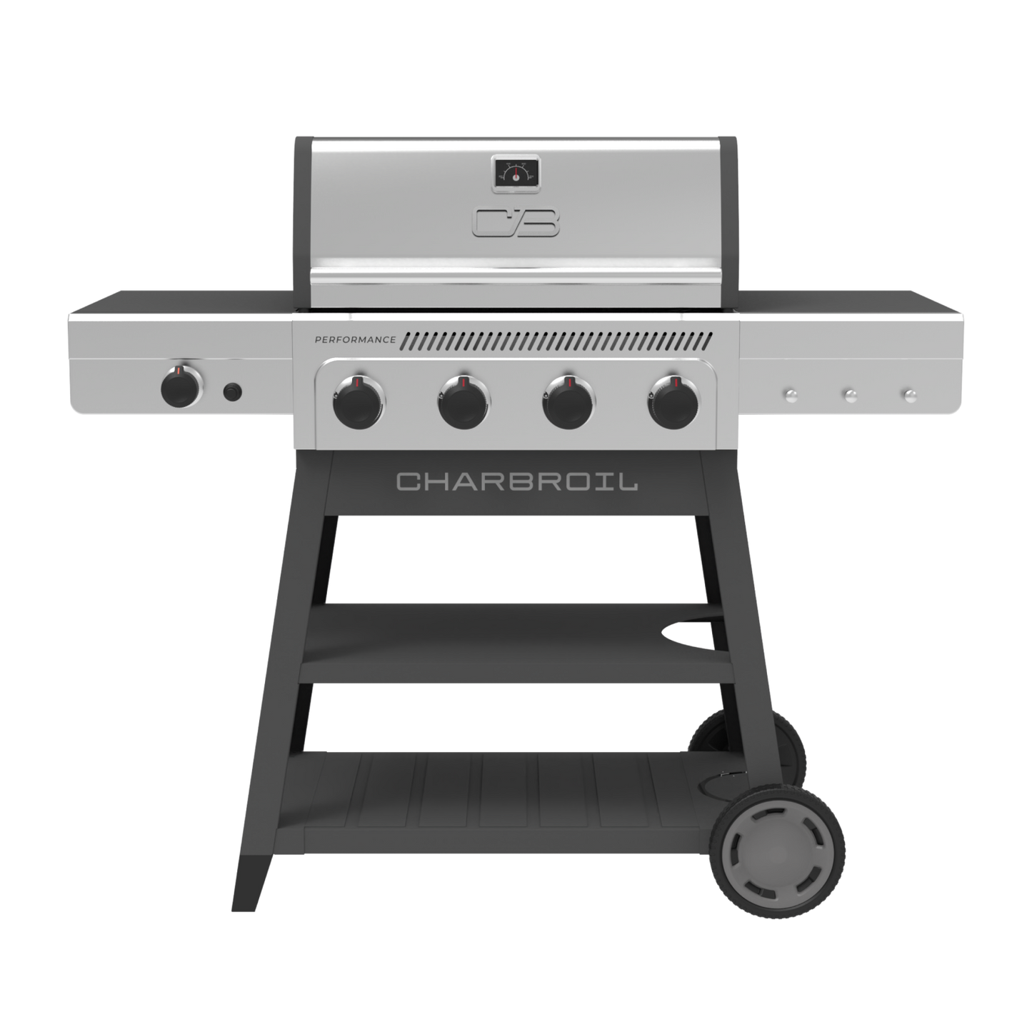 FlavorMax™ 4 Burner Cart Gas Grill with Side Burner