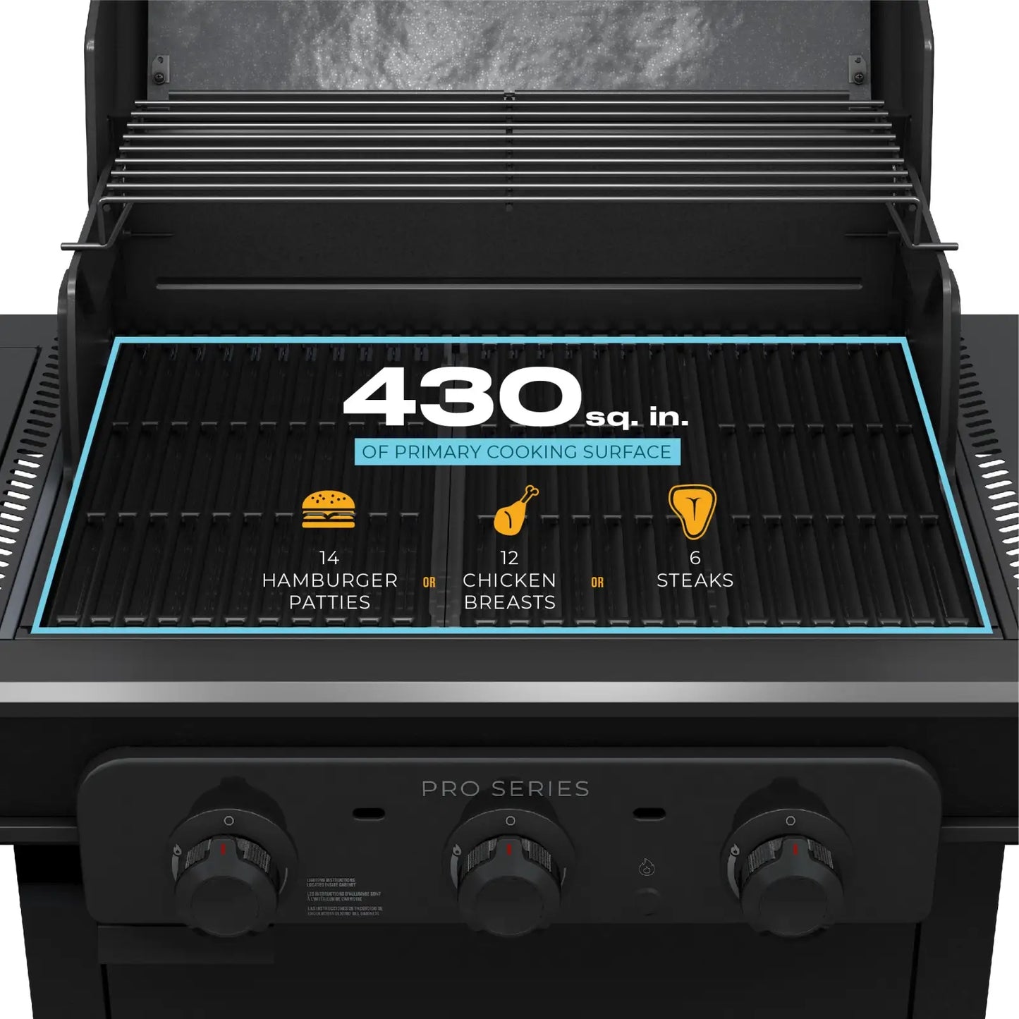 Pro Series™ 3-Burner Gas Grill with Side Burner