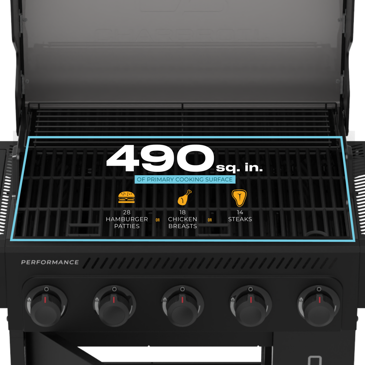 FlavorMax™ 5 Burner Gas Grill Cabinet with Side Burner