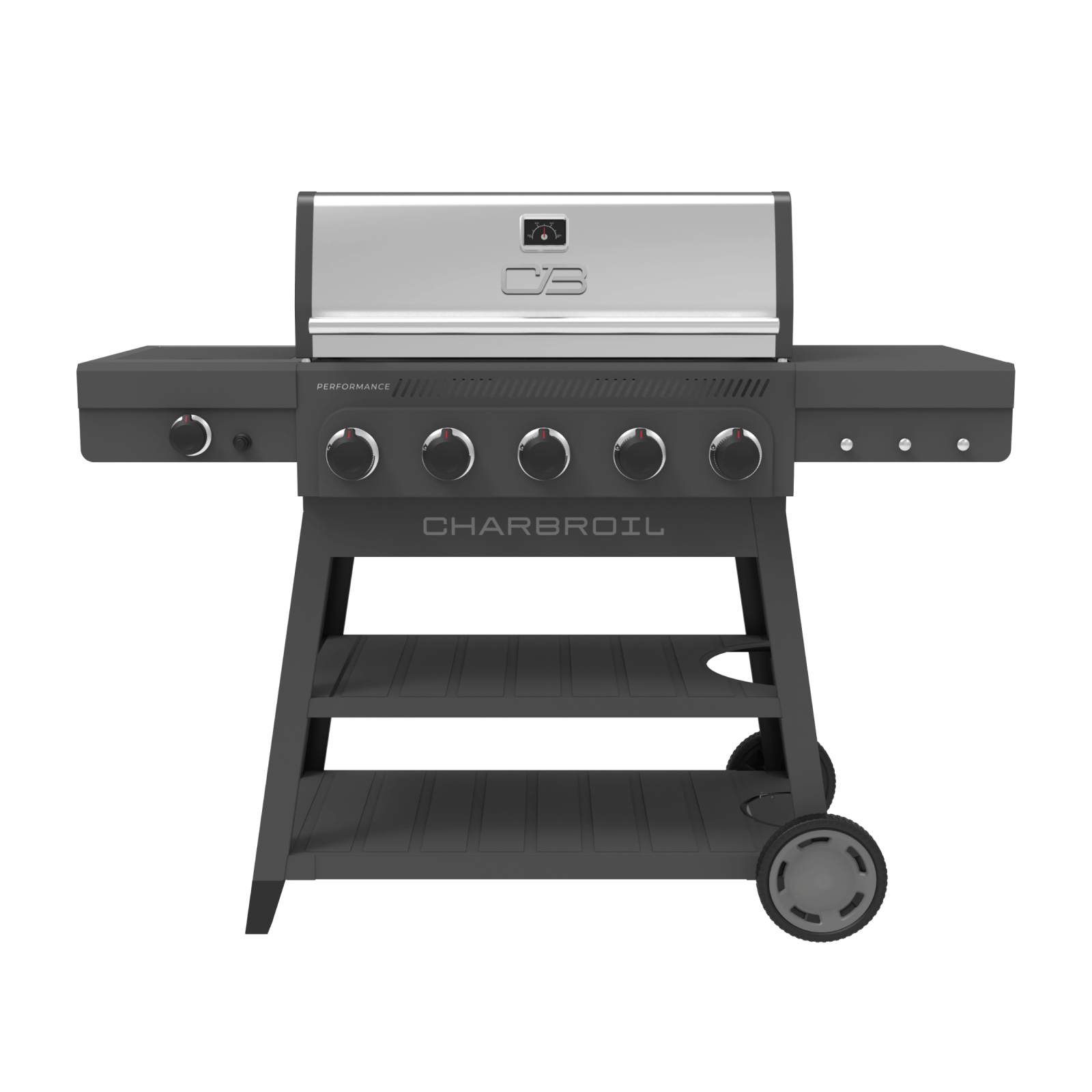 FlavorMax™ 5 Burner Gas Grill Cart with Side Burner